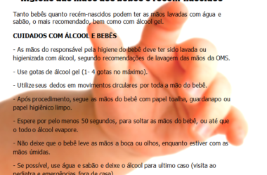 Dicas  de farmacêutico – COVID-19: higiene das mãos de bebês e recém-nascidos